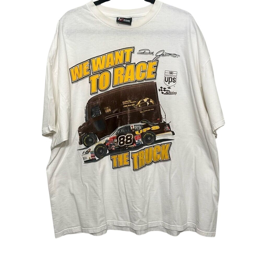 Chase White UPS‎ We Want to Race The Truck Employee Exclusive T-Shirt Size 2XL